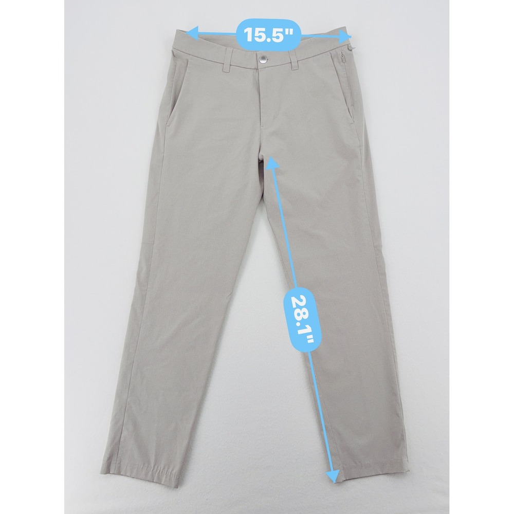 Lululemon ABC Slim Fit Performance Trouser Mens 31 Beige Casual Pants LM5AF5S - Picture 5 of 6